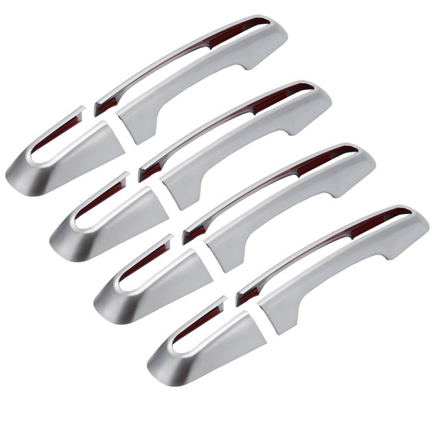 Cubierta de manija de puerta Exterior brillante para coche, 8 Uds., compatible con Land Rover Jaguar
