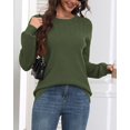 thumbnail image 6 of Zeagoo Fall Sweaters for Women Crewneck Long Sleeve Crochet Texture Pullover Sweater Tops, 6 of 6