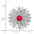 thumbnail image 4 of 14K White Gold Charm Pendant Ruby Round Red Diamond, 4 of 4