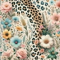 thumbnail image 6 of Ambesonne Leopard Print Duvet Cover Set, Wild Springtime Bloom, Queen, Blush Pale Brown Blue, 6 of 6