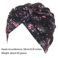 thumbnail image 3 of PINQI Female Stretch Headwrap Women Ethnic Boho Floral Hair Cover Wrap Turban Headwear Turban Cap For Women Cancer Head Hat Cap, 3 of 4