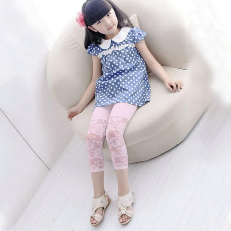 2-7T Kids Baby Girls Toddler Lace Pants Tights Leggings Trousers For Skirt  Dress 