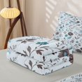 thumbnail image 6 of Homewish Vintage Bohemian Flowers Zipper Full Size Comforter Sets with Fitted Sheet and 2 Pillowcases,Blue Boho Plants Zipper Bedding Set,Light Gray Reversible,4pcs, 6 of 8