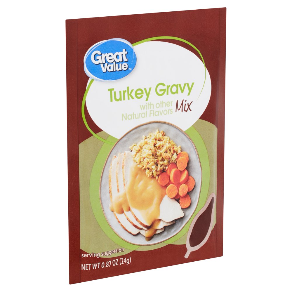 (6 Pack) Great Value Turkey Gravy Mix, 0.87 oz