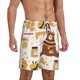 thumbnail image 2 of Fotbe Cute Bee Honey Jar Hive Bear Pantalones Cortos de Pijama para Hombre, Ropa de Dormir, Pantalones de Pijama Cortos para Hombre-Large, 2 of 6