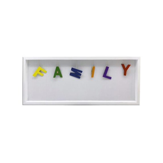 Kole Imports AA048-8 Family Hanging Letters Picture Holder Wall Decor - Pack of 8