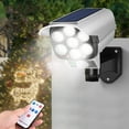 thumbnail image 1 of Aodebiao Solar Powered Motion Sensor Light, 77 LED Outdoor Security Light with Remote, 3 Modes, IP65 Waterproof, 120° Detection, Auto Dusk to Dawn for Garden Garage, 1 of 8