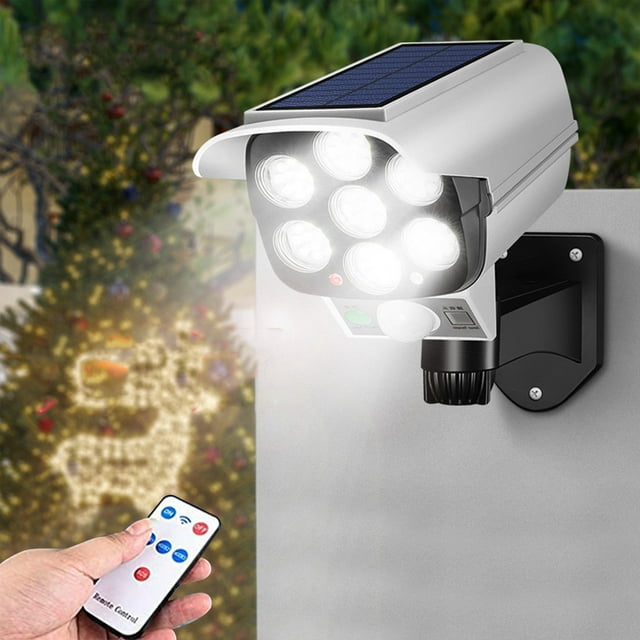 Aodebiao Solar Powered Motion Sensor Light, 77 LED Outdoor Security Light with Remote, 3 Modes, IP65 Waterproof, 120° Detection, Auto Dusk to Dawn for Garden Garage