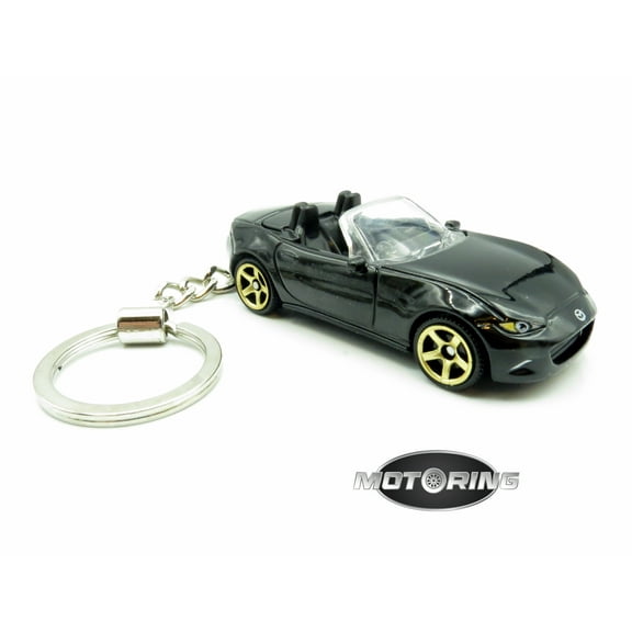 2015 '15 Mazda Miata MX5 Black Convertible Car Novelty Keychain 1:64 Diecast