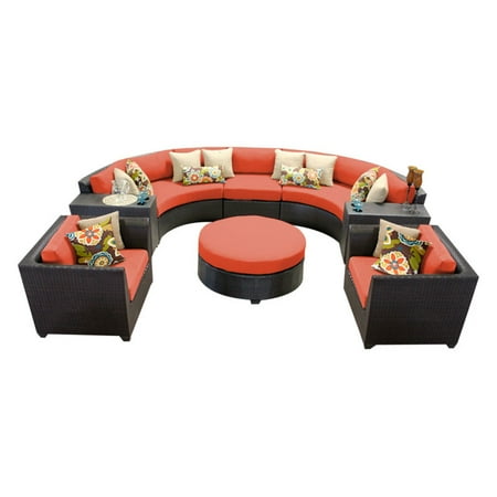 TK Classics Barbados Wicker 8 Piece Patio Conversation Set ...