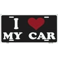 thumbnail image 1 of I Love My Car Metal License Plate, 1 of 2