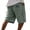 Dark Green, variant on Mens Casual Shorts Elastic Waistband Drawstring Lightweight Classic Bermuda Shorts Summer Beach Vacation with Pockets Dark Green L