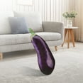 thumbnail image 4 of Big 30 Inch Purple Eggplant Plush Pillow Simulation Vegetable Stuffed Toy Soft Cute Long Body Doll Girls Birthday Bedroom Decor, 4 of 6