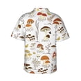 thumbnail image 3 of Bixox Men's Hawaiian Shirts Men's Mushrooms And Butterflies Print Short-Sleeve Shirt-Small, 3 of 8
