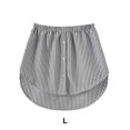 thumbnail image 4 of Sonducket Extensor de camisa Blusa con cola Dobladillo desmontable Accesorios ajustables Dobladillo Vestidos raya blanca negra L, 4 of 6