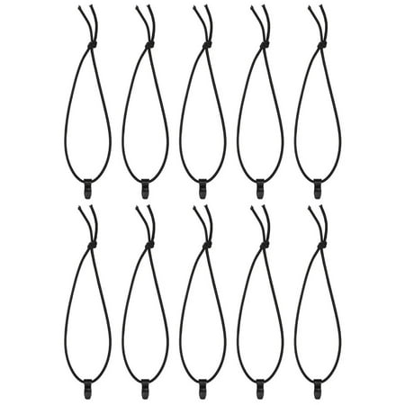 

Clupup 10 Pack Black Bungee Cord Elastic Lace Up with Hook Closure Outdoor Backpacks