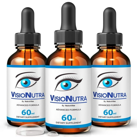 (3 Pack) VisioNutra Drops – Daily Eye Care Formula with Original Blend to Support Visual Wellness, Eye Comfort & Healthy Vision |Easy-to-Use Liquid for Everyday Use (90 Servings)