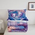 thumbnail image 5 of Manfei Cute Axolotl Full Size Comforter Sets,Ocean Animal Bedding Comforter Set,Reversible,3 Pieces,1 Comforter and 2 Pillowcases, 5 of 7