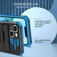 thumbnail image 6 of For iPhone 15 Case with Belt Clip Holster, Heavy Duty Military Grade Drop Protective, 360掳 Rotating Kickstand Shockproof TPU Shell Durable Rugged Cover For iPhone 15, Blue, 6 of 15