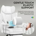 thumbnail image 5 of GTRACING Ergonomic Executive Cozy Fabric Gaming Office Chair with Footrest, White, 5 of 8