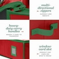thumbnail image 3 of Premium Wrapping Paper Organizer Storage | Gift Wrap Holder With Extra Pockets for Christmas Decorations, Reinforced Handles, Heavy Duty, Tear-Proof Fabric - Fits Up to 27 Rolls (Black), 3 of 10