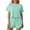 Green, variant on Jamicy Pajamas Set for Womens Soft Short Sleeve Lounge Set Shorts Sleepwear Set 2 Piece Pjs Sets Home Wear Pajama Set