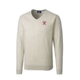 thumbnail image 2 of Men's Cutter & Buck Oatmeal Tacoma Rainiers Big & Tall Lakemont Tri-Blend V-Neck Pullover Sweater, 2 of 3