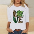 thumbnail image 2 of Womens Pink and Green Sweatshirt Long Sleeve Shamrock Crewneck Shirt 2025 St Patricks Day Trendy Tops Irish Outfits, 2 of 4