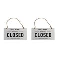 thumbnail image 1 of Guardoinrt Double-Sided Hanging Shop Window Open Closed Sign Reversible Sleek and Reliable White 12x23x0.6cm 2Set, 1 of 6