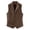 56# Light Brown, variant on Men V-Neck Vest with Pockets Sleeveless Office Male Dressy Vintage Waistcoat Light Brown L