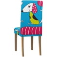 thumbnail image 4 of Funda protectora para silla elástica con diseño de perro colorido ABPHQTO funda protectora para comedor Hotel boda fiesta juego de 6, 4 of 4