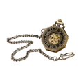 thumbnail image 1 of Reloj de bolsillo vintage con escalas de números romanos, accesorio de moda de regalo con cadena para marrón, 1 of 9