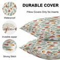 thumbnail image 6 of Outdoor Waterproof Pillow Covers Pack of 2, Summer Watermelon Mango Tropical Plants Green Leaf Decorative Throw Pillowcases Cushion Covers for Garden Patio Tent Sofa Couch, 24x24 inch, 6 of 8