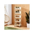 thumbnail image 5 of 3/5-Layer Wheeled Mobile Bookshelf Storage Cart - Compact Rolling Bookshelf For Learning Organizer, Home Office, Classroom, Bedroom, Library - Space Saving And EasyTo Assemble - Suitable For Students, 5 of 10