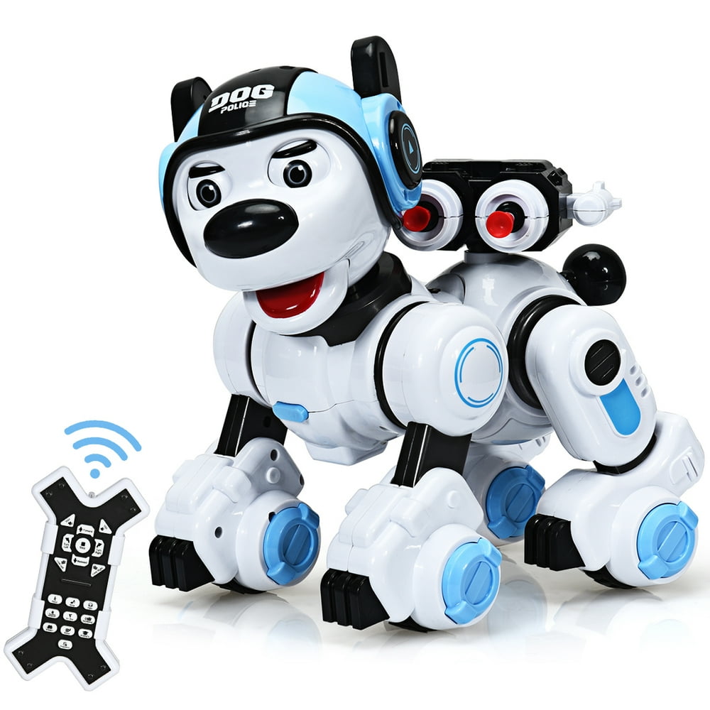 Giantex RC Robotic Dog Intelligent Interactive Robot Toy for Kids Blue