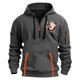 thumbnail image 2 of Sudadera con capucha para hombre, informal, con estampado, deportiva, de manga larga, blusa de poliéster, 2 of 4