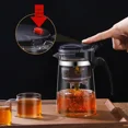 thumbnail image 2 of Glass Teapot With Press Filter 500ml To 1800ml Household Office Tea Maker Kung Fu Teaware Holiday Gift, 2 of 7
