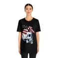thumbnail image 4 of Streetwear Unisex Jersey Short Sleeve Skull With USA Eagle Artistic T-Shirt, 4 of 10