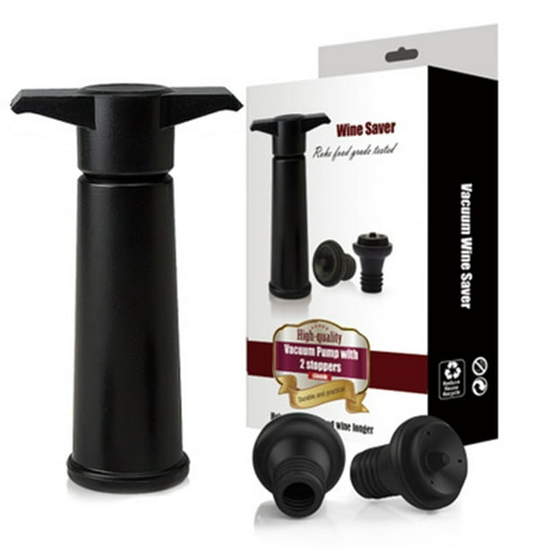 Vacuum Bottle Stoppers Black Pump With Wine Saver Stoppers Keeps Wine