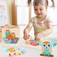 thumbnail image 3 of Juego De 4 Rompecabezas De Madera Para Niños, Juguete Educativo Y Actividad Para El Hogar Y Regalo De Viaje Para Niños Y Niñas Kearding FN005758-00, 3 of 6