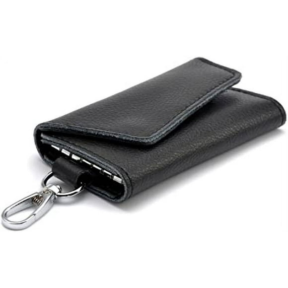 Leather Key Holder Case (Black), Leather Key Holder Pouch