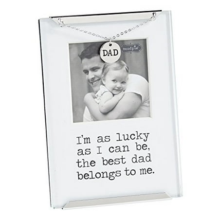 Mud Pie 4695355 Clip Frame Best Dad Glass Picture Frame 2.5