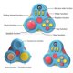 thumbnail image 2 of Fidget Spinner Attention Training Spinning Sets para niños Niños (Azul), 2 of 3
