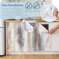 thumbnail image 5 of Beige Gray Cabinet Curtain 32"Wx55"L, Dustproof Pantry Door Curtain with Self Adhesive Tape, Abstract Grunge Mottled Neutral Texture Tall Storage Cover Privacy Drape for Bathroom Kitchen Laundry Room, 5 of 9
