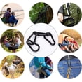 thumbnail image 4 of 3 Inch Carabiner Spring Snap Hook Steel Clip Link Buckle Heavy Duty 8x80mm 10 Pcs for Outdoor Camping Hiking Hammock Swing, Black, 4 of 5