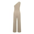 thumbnail image 4 of successthop Jumpsuit for Women Dressy Stylish One Shoulder Sleeveless Lounge Wear Belted Long One Piece Solid Pants S, 4 of 6