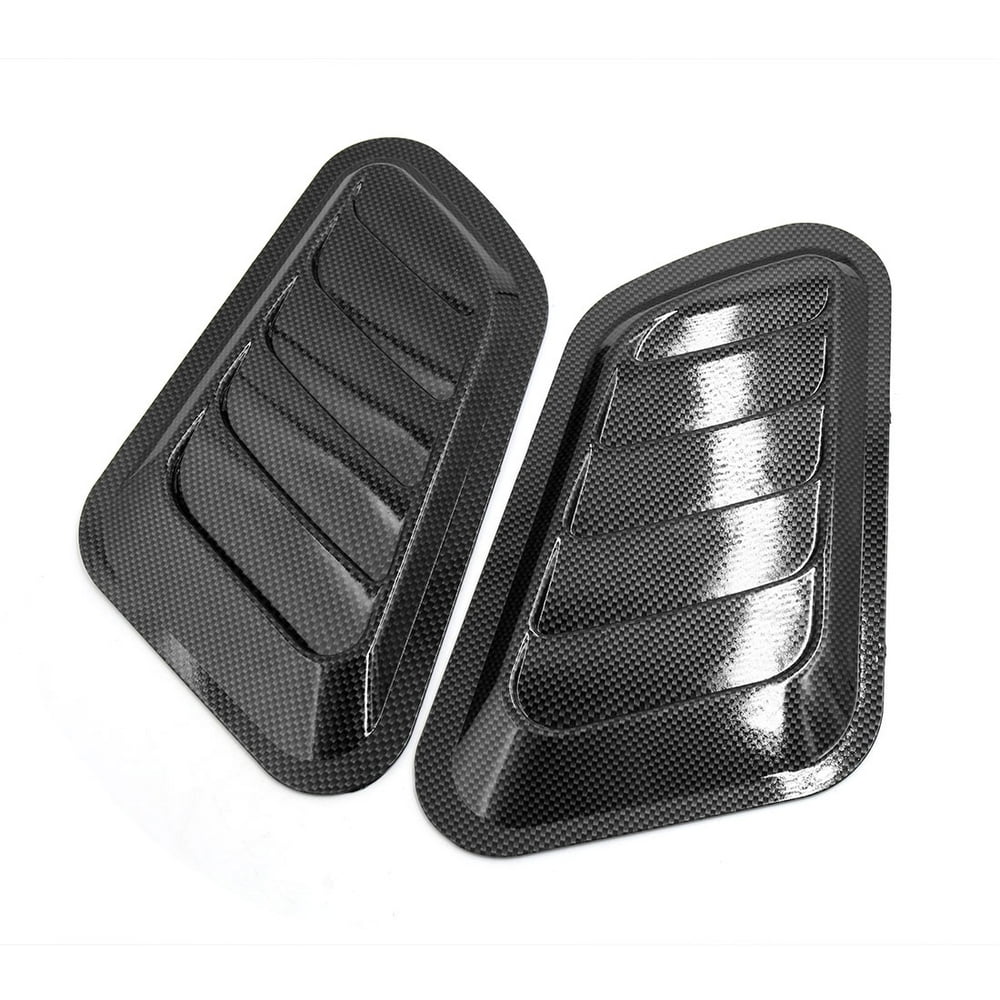 Pair Black Car Side Vent Hole Cover Air Flow Fender Intake Decoration