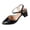 Black, variant on Closed Toe Sandals for Women Ankle Strap Pointed Toe Slingback Chunky Low Heels Womens Pumps Wedding Dress Shoes