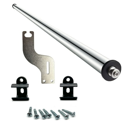 LOKORI LOK-SL-A90, 36" Silver Aluminum Alloy Chrome Exposed-Mounted Sliding Door Closers, 1 Piece