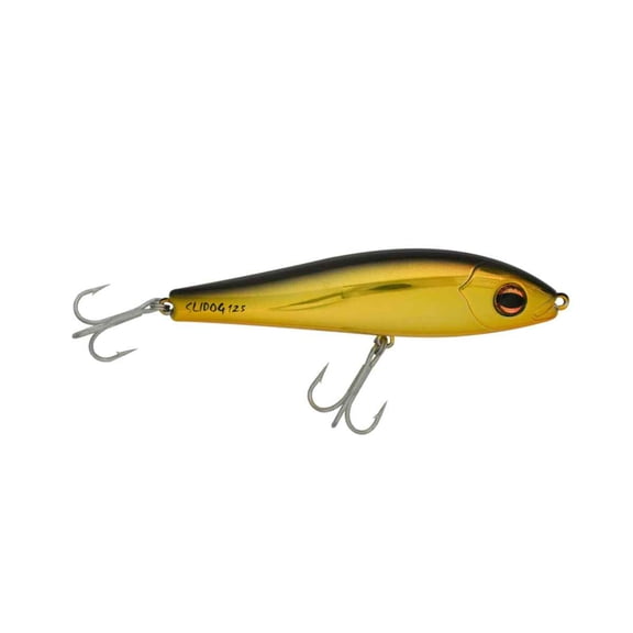 Halco Slidog 125 Casting Lure, #H51 Chrome Gold Black, 5", 1 7/8oz
